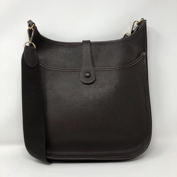 HERMES Evelyne Dark Brown Crossbody - Picture 2 of 13